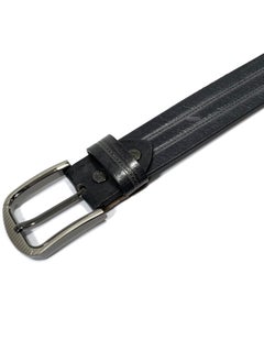 Classic Milano Classic Milano Genuine Leather Belt Men Casual Belt for men Mens belt 40MM 14901 (Black) by Milano Leather  - Image 3