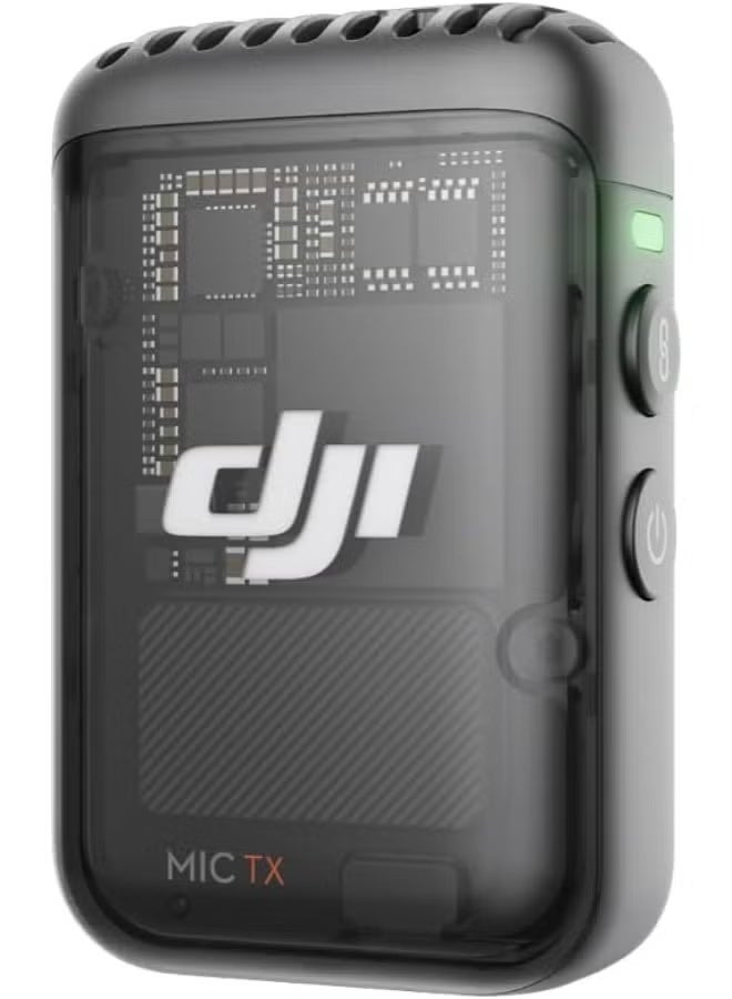 دي جي آي جهاز إرسال DJI Mic 2 (أسود داكن)، ميكروفون لاسلكي مع خاصية إلغاء الضوضاء الذكية، تسجيل داخلي لمدة 14 ساعة، بطارية تدوم 6 ساعات، ملحق مغناطيسي، ميكروفون بلوتوث، يوتيوب، مدونات فيديو - Image 1