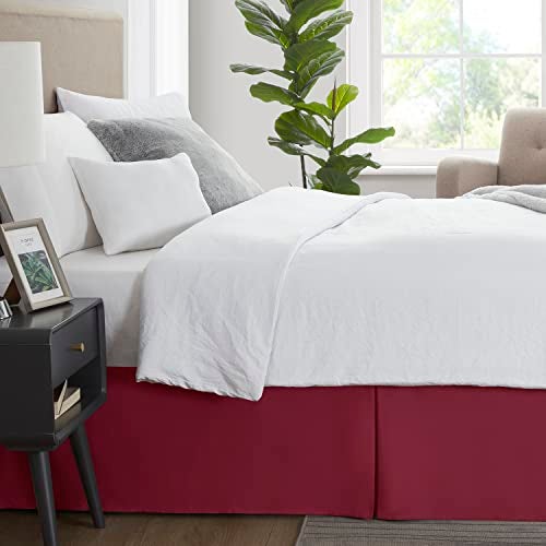 Nestl Red Heaven Twin XL Bed Skirt - Twin XL Size Bed Skirt 14 Inch Drop - Brushed Microfiber Bed Skirts - Hotel Quality Pleated Bed Skirt - Shrinkage & Fade Resistant - Image 3