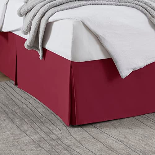 Nestl Red Heaven Twin XL Bed Skirt - Twin XL Size Bed Skirt 14 Inch Drop - Brushed Microfiber Bed Skirts - Hotel Quality Pleated Bed Skirt - Shrinkage & Fade Resistant - Image 1
