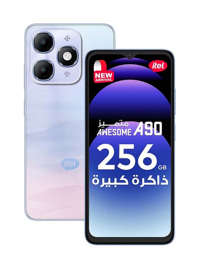 إيتيل A90 ثنائي الشريحة أزرق أورورا 4+8 جيجابايت رام 256 جيجابايت 4G - نسخة الشرق الأوسط - Image 1