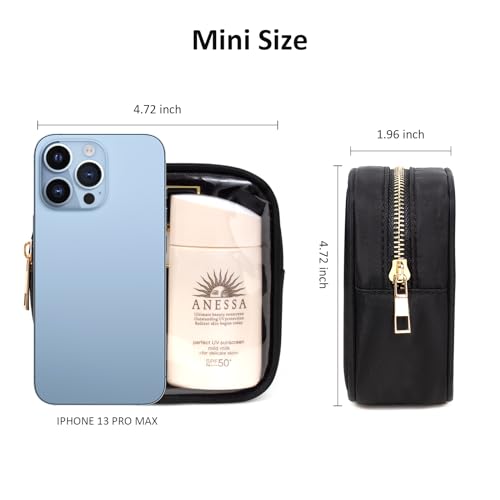 LETGO Small Clear Makeup Bag for Purse Small Cosmetic Bag Travel Size Toiletry Bags Cute Travel Makeup Bag,Coin Purse,Car Asscessories Organizer Storage Travel Essentials for Women Girls(Clear-Black) - Image 5
