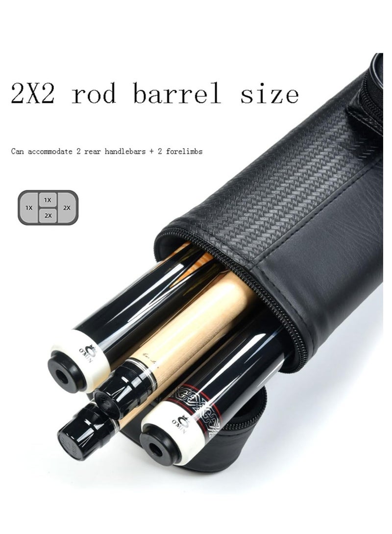 عصا سنوكر احترافية من ألياف الكربون - مفصل نصف، طرف 10 مم، عصا بلياردو خفيفة الوزن مكونة من قطعتين مع حقيبة حمل للبلياردو والسنوكر - Image 4