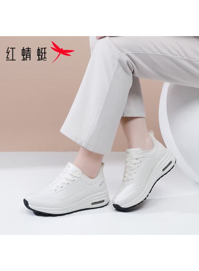 Red Dragonfly Women's Durable Fashion White Sneakers Lightweight Cushioning Running Shoes Exb351032 White Size 36