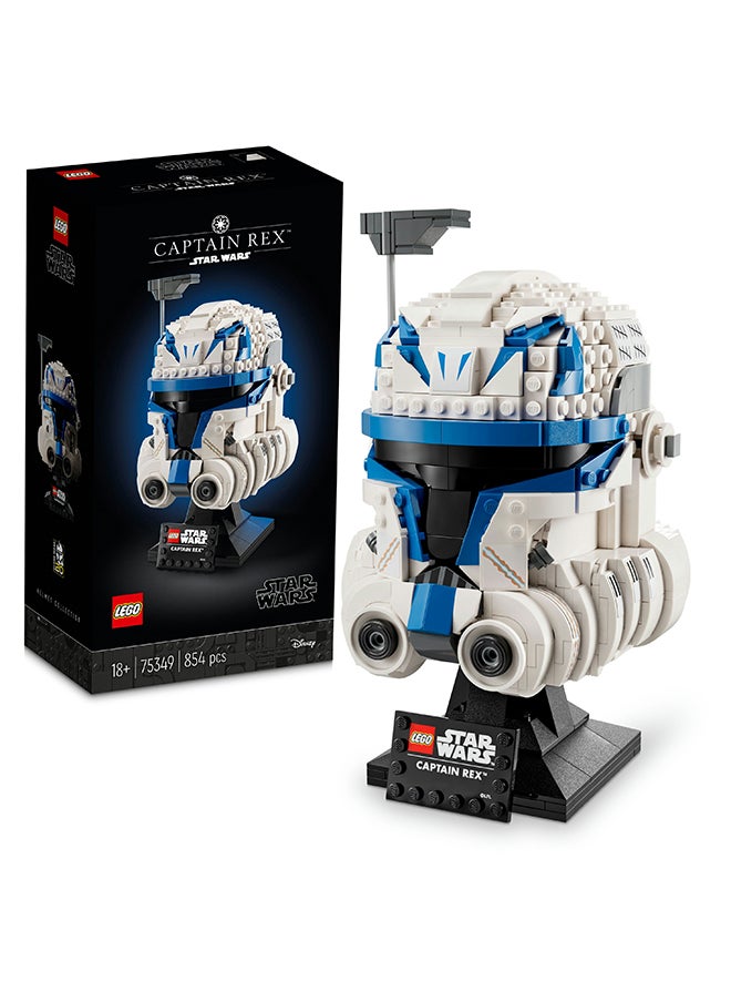 LEGO Star Wars Captain Rex Helmet Building Kit for Adults; Collectible, Brick-Built Memorabilia for Display; Fun Gift Idea for Fans, Age 18+ (854 Pieces) 75349  - Image 1