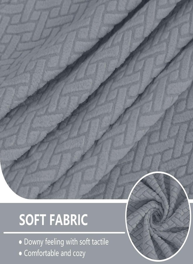 hyha Waterproof Couch Cushion Covers, Stretch Magic Sofa Covers Washable, Thick Jacquard Fabric, Waterproof Sofa Couch Covers for 3 Cushion Couch Sofa for Pets (3 Packs, Light Grey) - Image 3