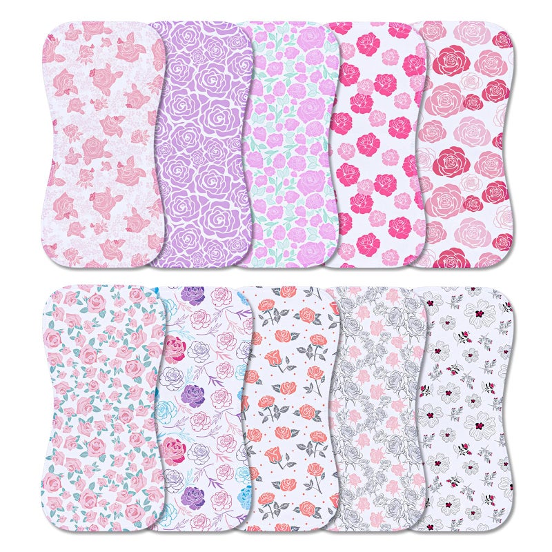 Benoxine 10-Pack Burp Cloths for Baby Boys and Girls - Organic Baby Burp Cloth,Baby Washcloths, Burp Rags, Large Neutral Burp Clothes for Newborn - Image 1