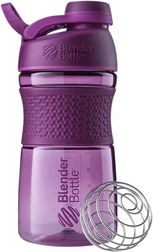 BlenderBottle زجاجة خلط بلندر بوتل سبورت ميكسر مثالية لمخفوقات البروتين وما قبل التمرين سعة 20 أونصة برقوقي - Image 1