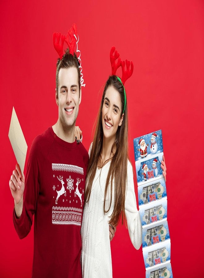 Linelglobal Christmas Cash Gift Envelope 11-Slot Money Holder with Greenting Card for Xmas Holiday Surprise - Santa Snow - Image 5