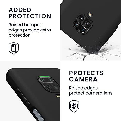 kwmobile Case Compatible with Xiaomi Redmi Note 9S / 9 Pro / 9 Pro Max Case - Soft Slim Protective TPU Silicone Cover - Black Matte - Image 3