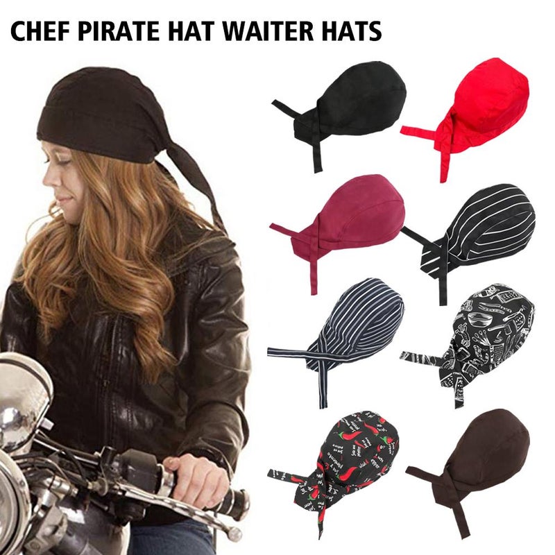 Chef's hat, restaurant headband, unisex waiter/waitress work cap, kitchen sushi shop pirate hat - Image 4