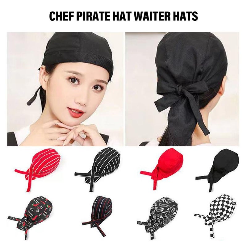 Chef's hat, restaurant headband, unisex waiter/waitress work cap, kitchen sushi shop pirate hat - Image 2