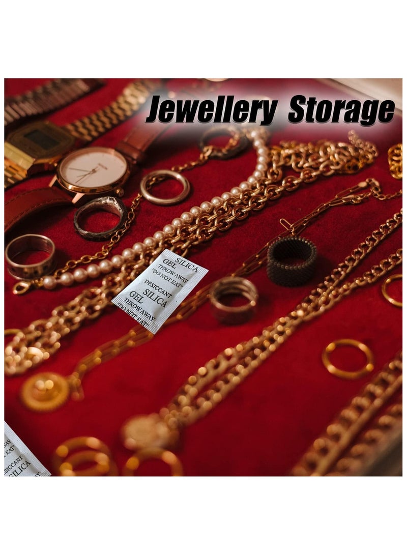 Coolchic Silica Gel Desiccant Bags, 100pcs Non-Toxic Moisture Absorber Desiccant Dehumidifier (5g/100packs)  Silica Gel Desiccant Bags Moisture Absorber Reusable Packets Premium Silicone Beads Moisture Absorption Bags Air Dryer for Clothes, Digital, Documents, - Image 5