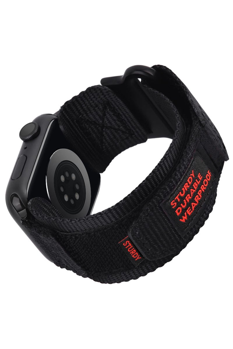 38mm 40mm 41mm black Compatible with Watch Series 9/8/7 6/5/4/SE Ultra 2/3 Nylon Woven Band Designe