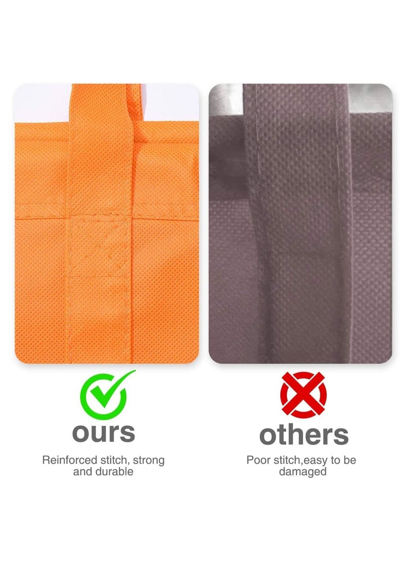 GGEROU حقيبة تسوق قابلة لإعادة الاستخدام، أكياس فرز العربات، عبوة من 4 أكياس بقالة غير منسوجة لعربات التسوق في السوبر ماركت، (حقيبة عازلة) - Image 4