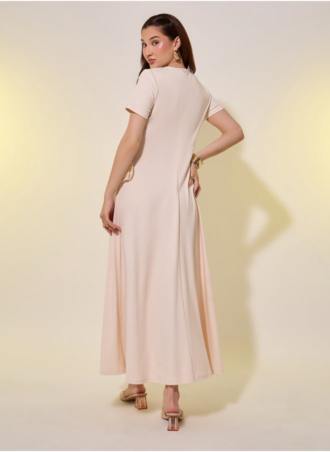 Take Two Blush Bow Accent Dress  - Image 5