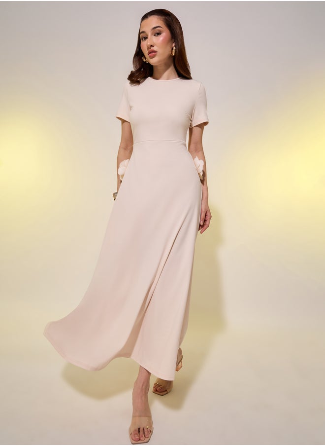 Take Two Blush Bow Accent Dress  - Image 2