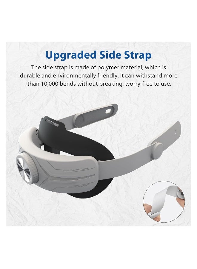 Generic Head Strap for Meta Quest 3, Super Soft and Skin Friendly PU Surface, Elite Strap Replacement, Adjustable Enhanced Support and Lightweight Design VR Accessories for Meta Quest 3  - Image 3