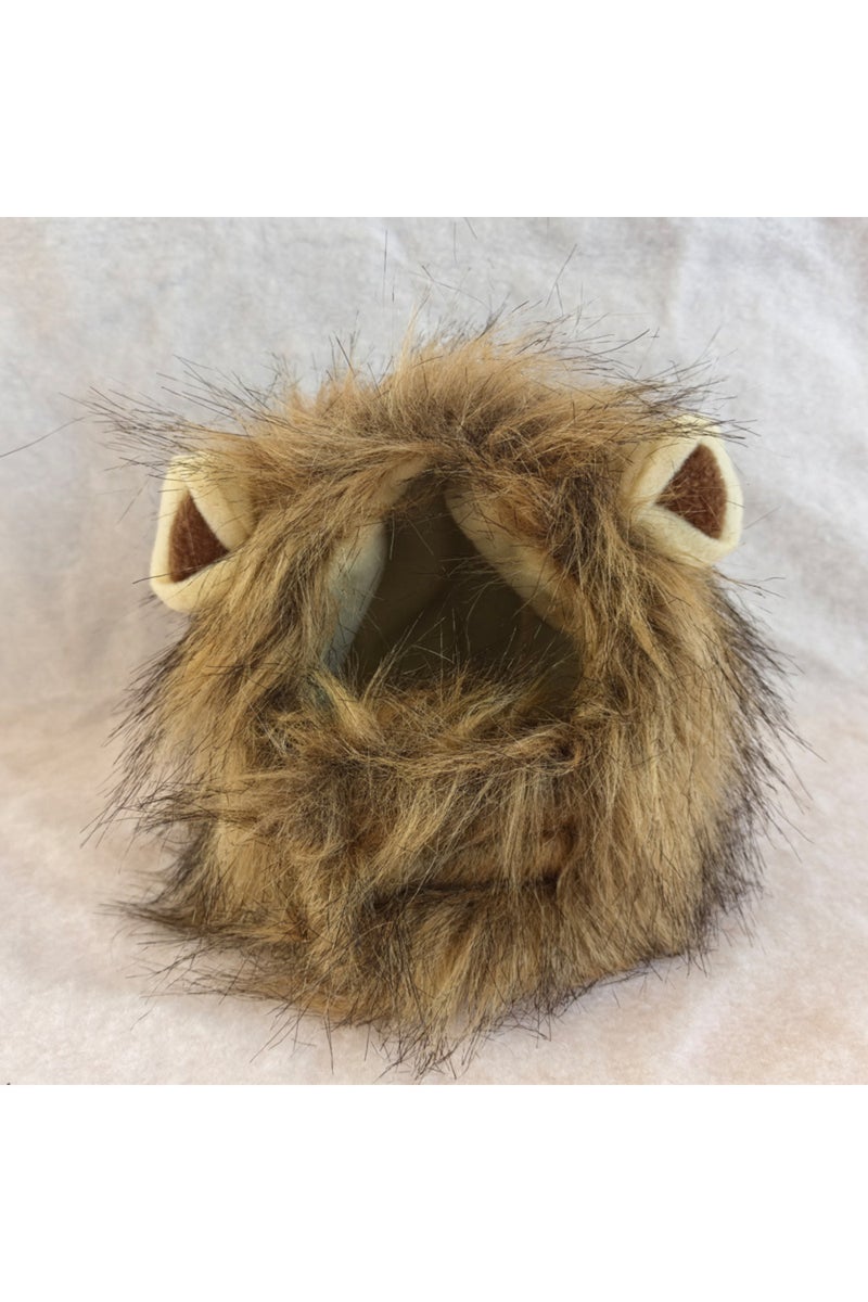 erorex S Brown New Cute Funny Pets Clothes Cap Cute Cat Wig Lion Mane Costume Cosplay Kitten Dog Hat with E
