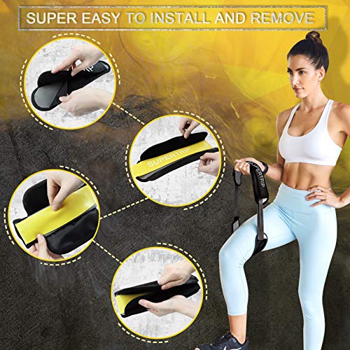 Supertrip Resistance Loop Bands with Protective Sleeves Booty Bands for Women Men 2 Pack Latex Resistance Bands and 1 Pair Non-Slip Functional Sleeves Nylon Webbing Neoprene Padding - Image 5