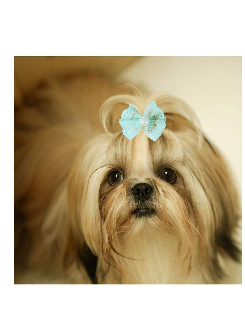 Zikra Dog Bows, Suntown Adorable Rubber Hair Band, Dog Bowknot Headwear for Pet Puppy Dog Cat Grooming Accessories Beautiful Handcrafted Bowtie Pet Dog and Cat Adjustable Bow Tie (20pcs) - Image 3