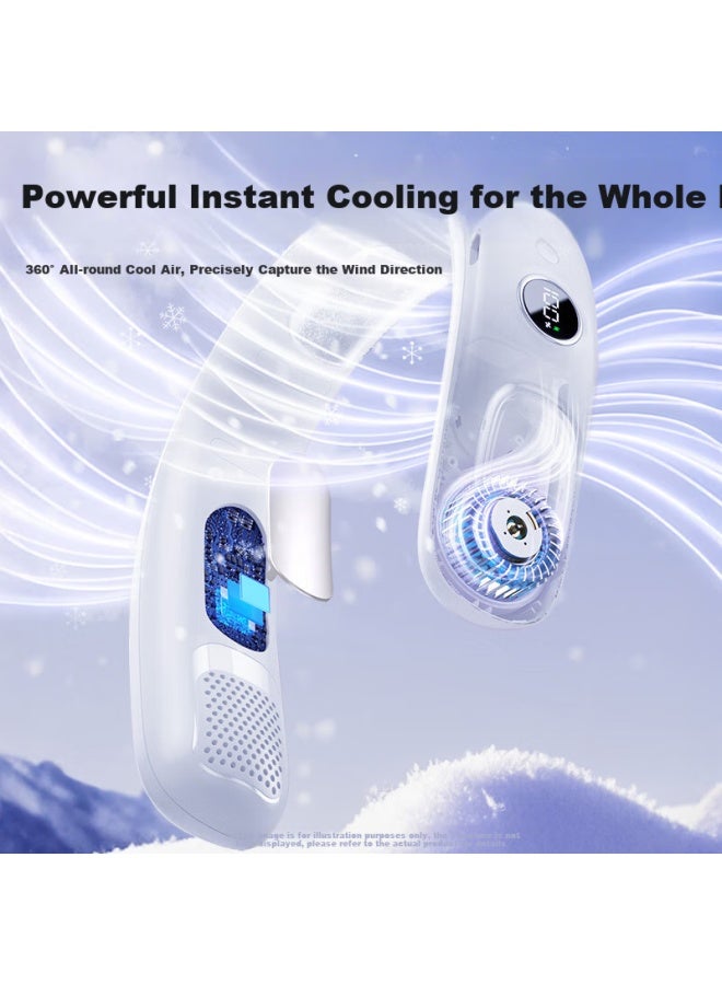 KOVOL Neck Hanging Fan【Superconducting Cooling|16°C Instant Cooling】Portable Personal Air Conditioner With Long Battery Life, Bladeless Quiet Neck Fan For Outdoor Sports, Usb Rechargeable Wearable Nec - Image 1