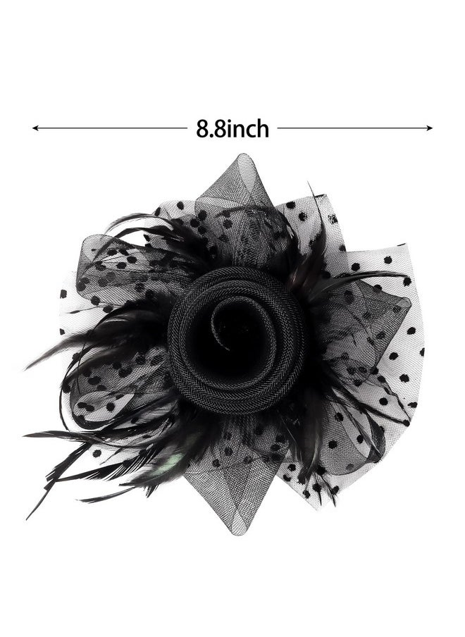 Zifengcer - Fascinator Headband,Fascinators Hats For Women，Cocktail And Party Fascinator Hair Clip With Feathers, Flowers And Mesh,Kentucky Derby Hats For Women Headband - Image 1