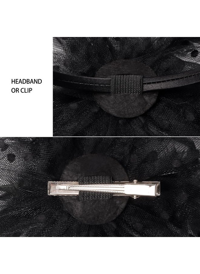 Zifengcer - Fascinator Headband,Fascinators Hats For Women，Cocktail And Party Fascinator Hair Clip With Feathers, Flowers And Mesh,Kentucky Derby Hats For Women Headband - Image 1