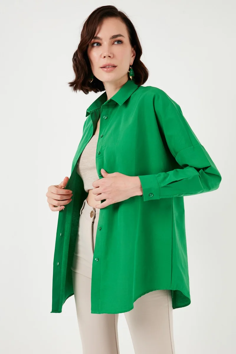 ليلا Cotton Relaxed Fit Off Shoulder Shirt Women's Shirt 66939002S4