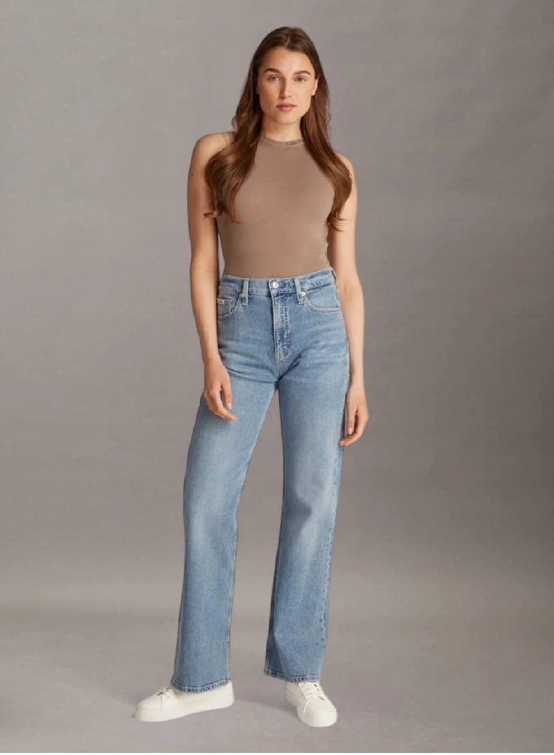 كالفن كلاين جينز بنطال جينز أصلي بقصة واسعة من أسفل الركبة - Image 4