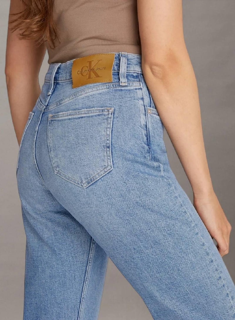 كالفن كلاين جينز بنطال جينز أصلي بقصة واسعة من أسفل الركبة - Image 3