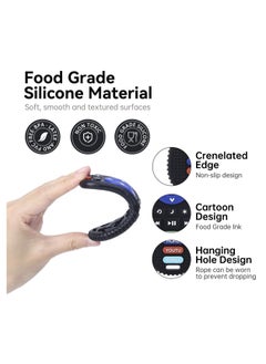ECVV ECVV 2 Pack Silicone Baby Teething Toys Remote Control Shape Baby Relief Teether BPA Free Remote Teether Chew Toys for Toddlers Infant (Black & Gray)  - Image 3
