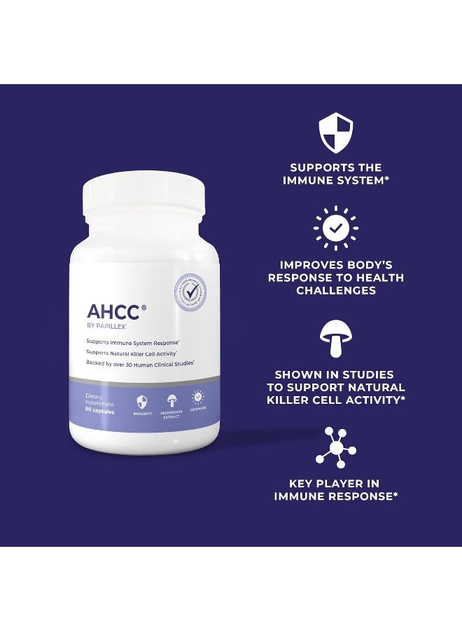 Papillex AHCC Supplement - Maximum Strength - Natural Immune Support Extract - Maintains Natural Killer Cell Activity - 20+ Human Research Studies - 60 Veggie Capsules (1 Pack) - Image 3