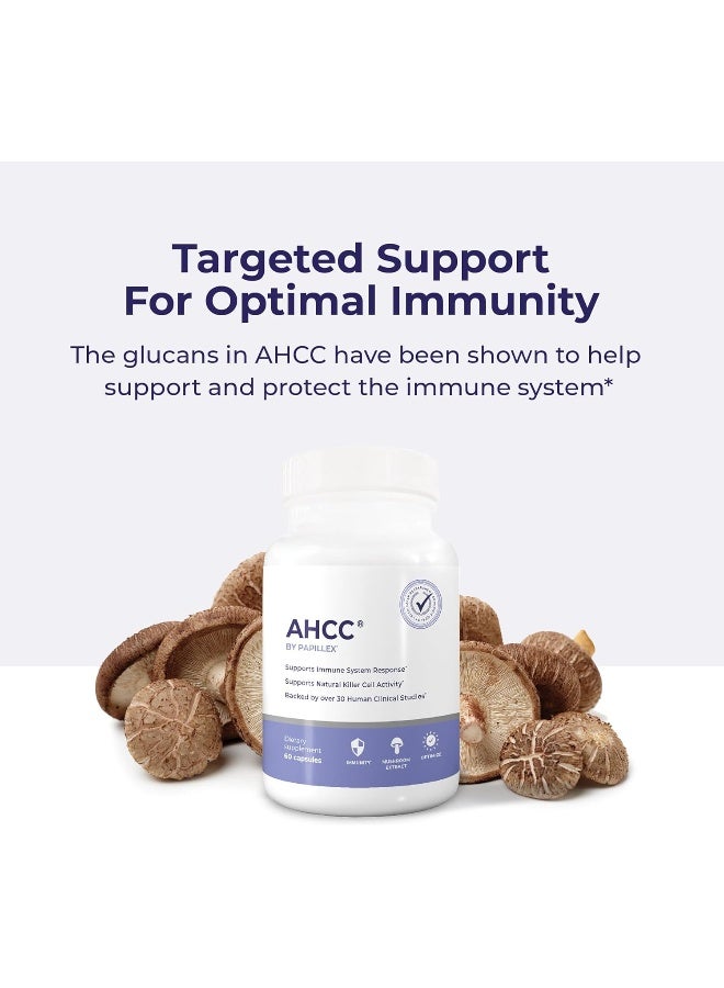 Papillex AHCC Supplement - Maximum Strength - Natural Immune Support Extract - Maintains Natural Killer Cell Activity - 20+ Human Research Studies - 60 Veggie Capsules (1 Pack) - Image 4