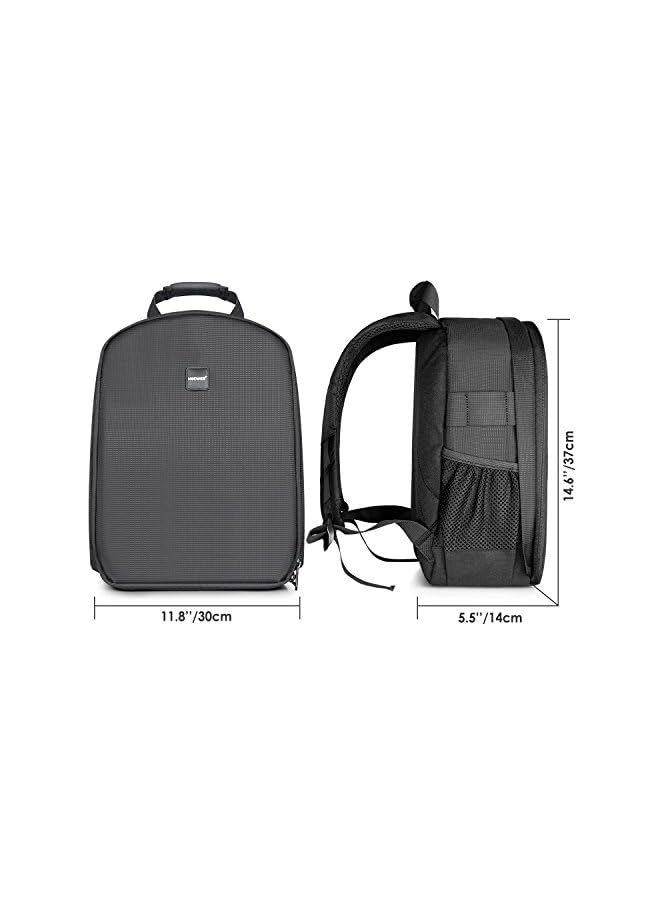 Neewer flexible partition camera padded backpack, bag shock insert protection, for SLR DSLR mirrorless cameras and lenses, flash light, radio releases and other accessories, orange interior - Image 4