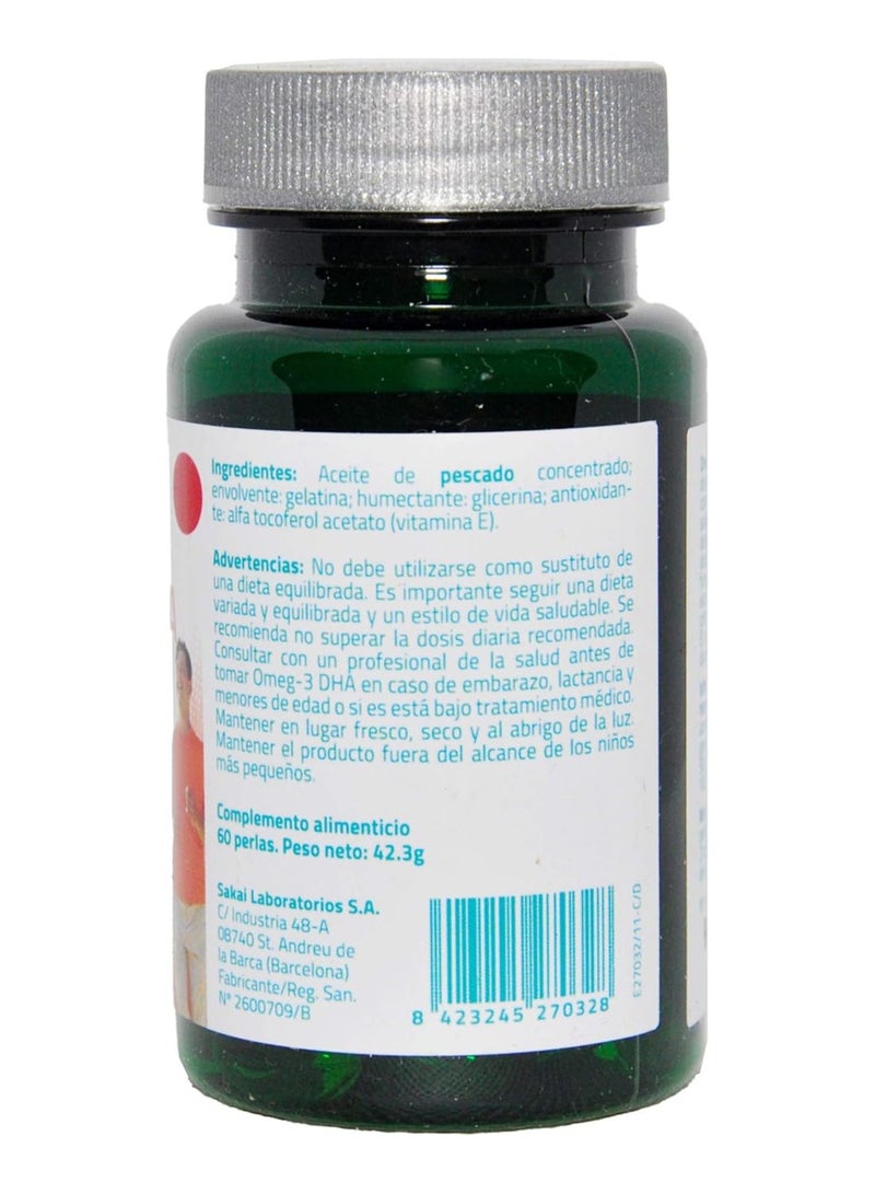 sakai ساكاي أوميغا 3 DHA 60 كبسولة لينة – مكمل لصحة الدماغ والقلب والعين - Image 3