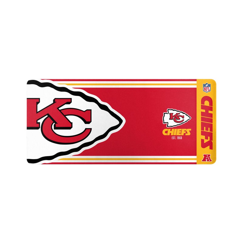 FOCO NFL Official Established Primary Logo Wordmark Home Office Desk Pad Mouse Pad Mat 35" x 16" (Kansas City Chiefs) - Image 3