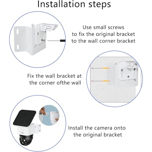 OYOCAM 2 Pack Metal Mounting Corner Bracket for Security Camera, Metal Corner Mount Compatible with Eufy SoloCam S340/E30/E42/Security 4G LTE Cam S330 Surveillance Camera System for Outdoor and Indoor - Image 4