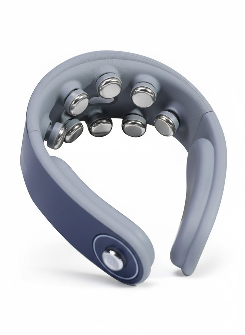 BOMIDI مدلك الرقبة الذكي - مدلك كهربائي ساخن للرقبة والكتفين مع مؤقت تلقائي لمدة 15 دقيقة، بطارية قابلة للشحن بسعة 1500 مللي أمبير، طاقة 5 واط، جهاز محمول لتخفيف الألم والاسترخاء - Image 1