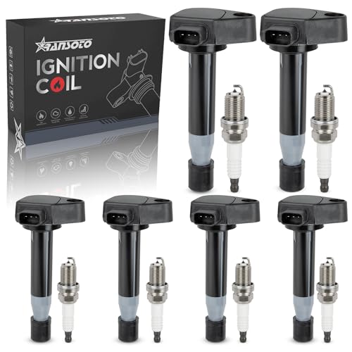 RANSOTO Ignition Coil Pack And Iridium Spark Plug Compatible with 19992007 Honda Odyssey Accord Acura CL TL 30 32 35L Replaces UF242 4503