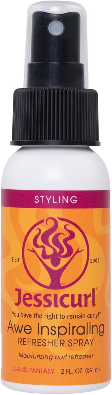 Jessicurl Awe Inspiraling Spray Island Fantasy 8 Fl oz Moisturizing Midday Curl Refresher Spray for Curly Hair Curl Defining