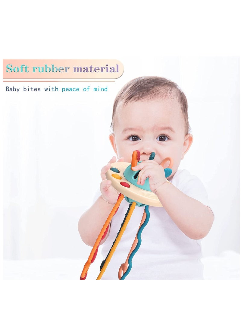 Zikra Infant Kids Silicone Drawstring Toy, Interactive Molar Early Education Educational Toys for Boys and Girls Aged 1 2 3 - Image 4