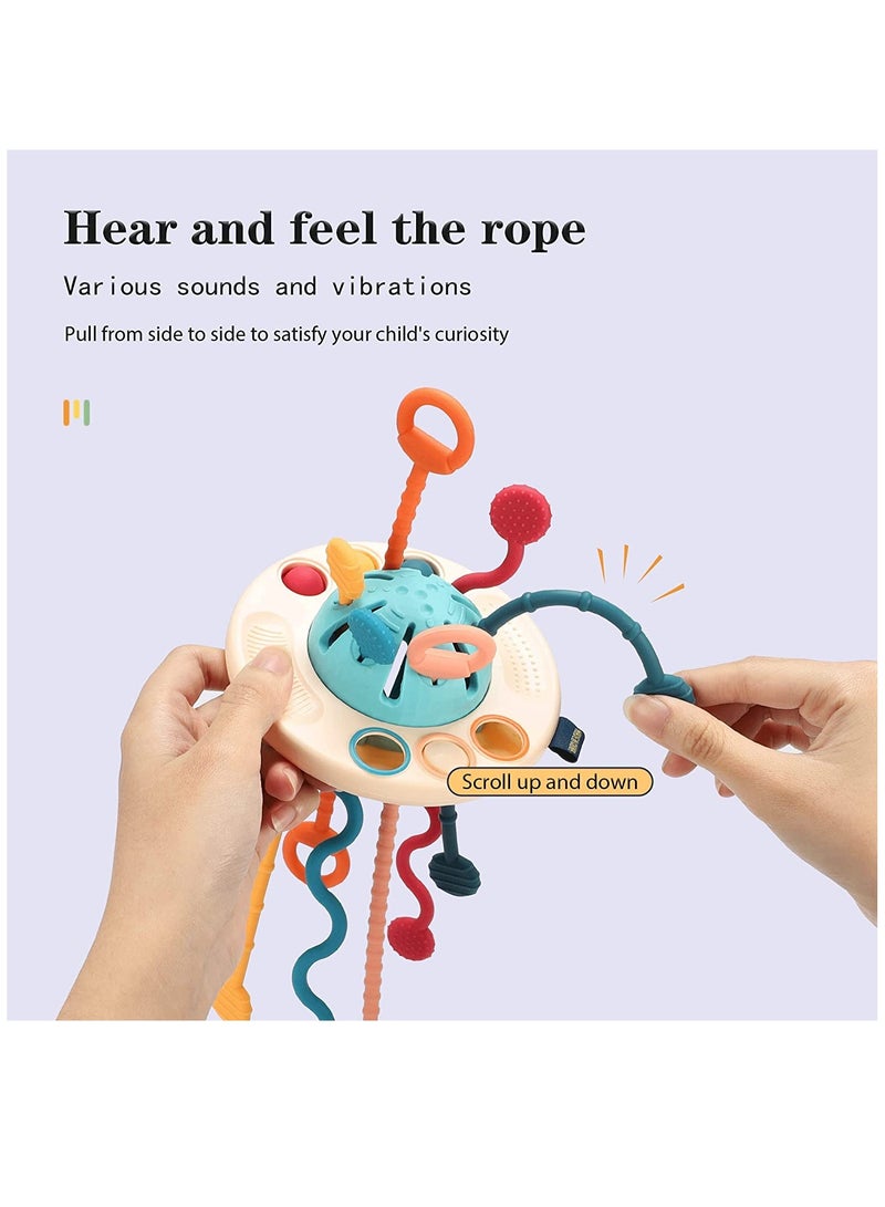 Zikra Infant Kids Silicone Drawstring Toy, Interactive Molar Early Education Educational Toys for Boys and Girls Aged 1 2 3 - Image 3