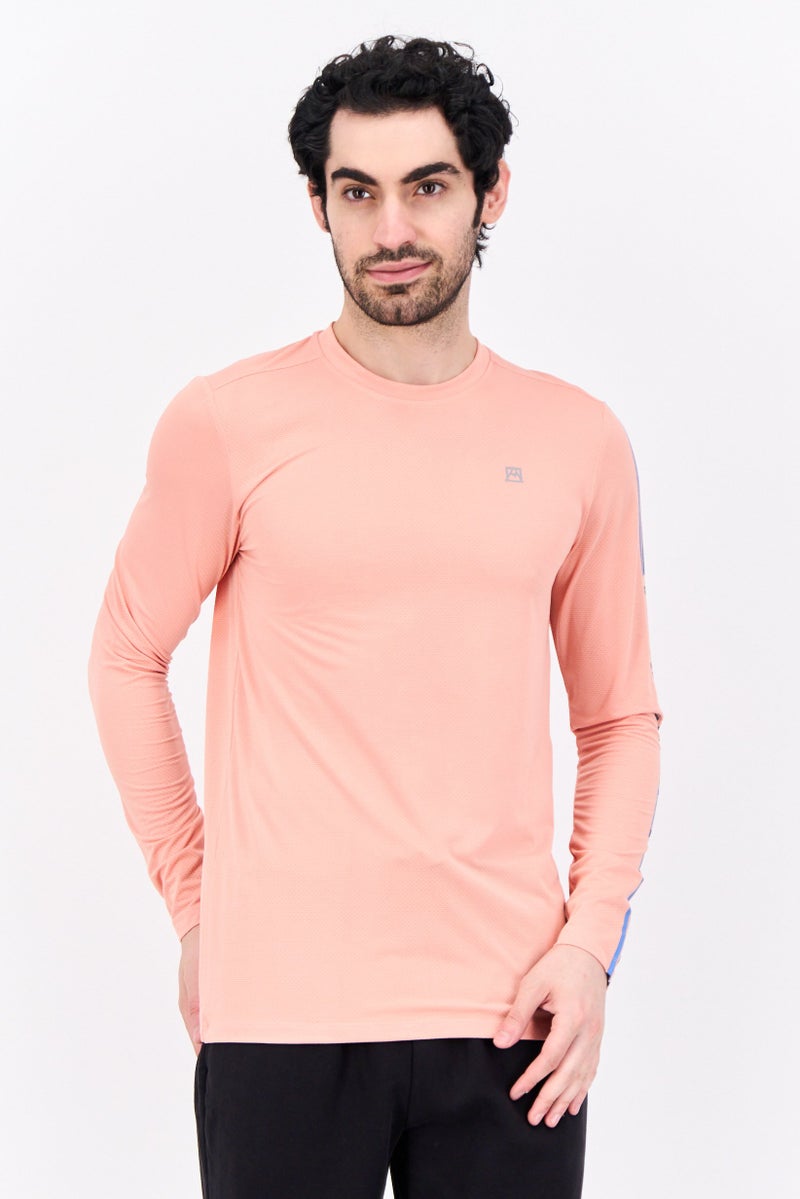 Avalanche Men Sportswear Fit Long Sleeves Outdoor T-Shirt, Pink - Image 1