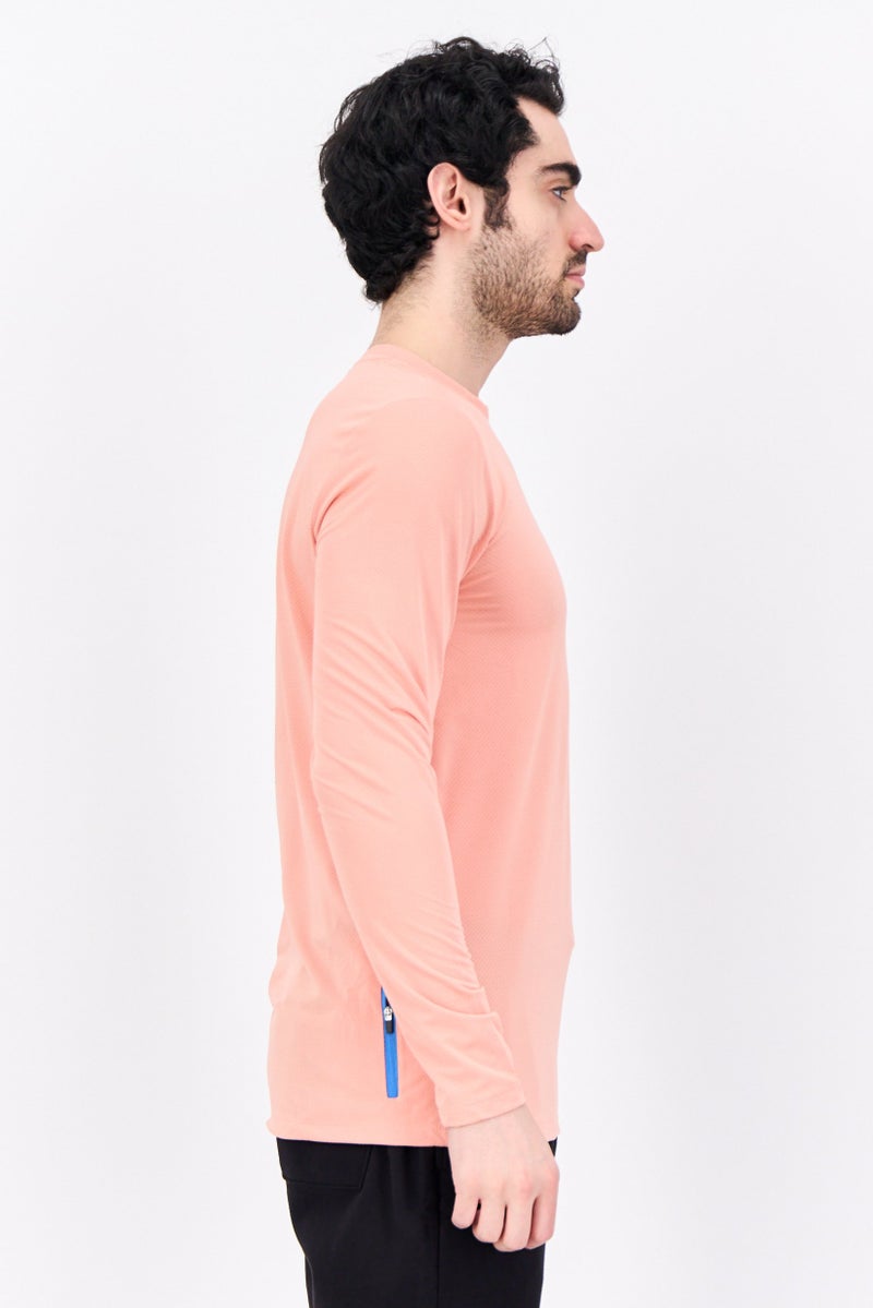Avalanche Men Sportswear Fit Long Sleeves Outdoor T-Shirt, Pink - Image 2
