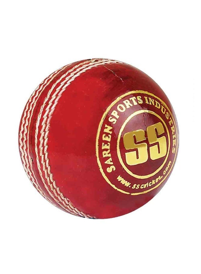 SS Club Leather Cricket Ball | Red | High-Performance | Suitable for Practice Sessions & Local Matches | Long-Lasting Build - Image 1