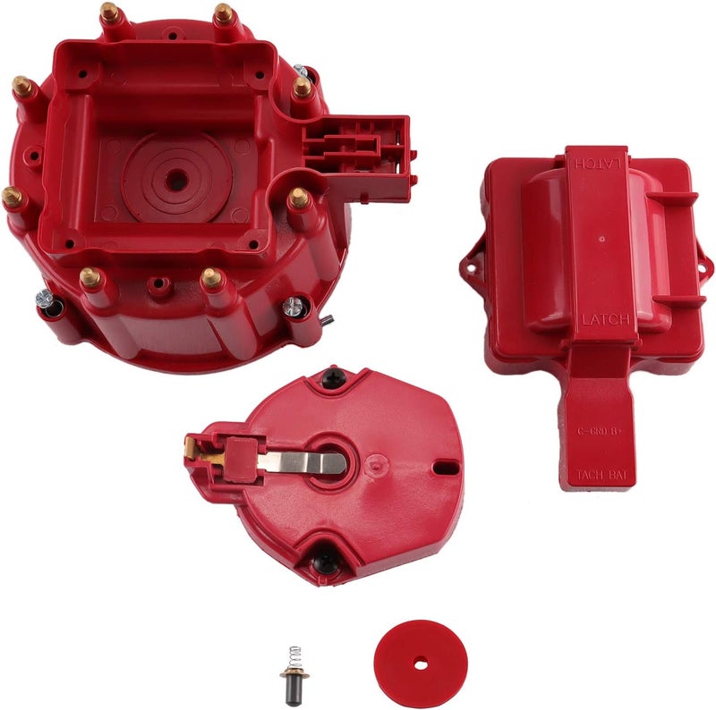 MAS غطاء وموزع HEI للذكور الأحمر من MAS Performance لسيارات CHEVY GM SBC BBC - Image 1