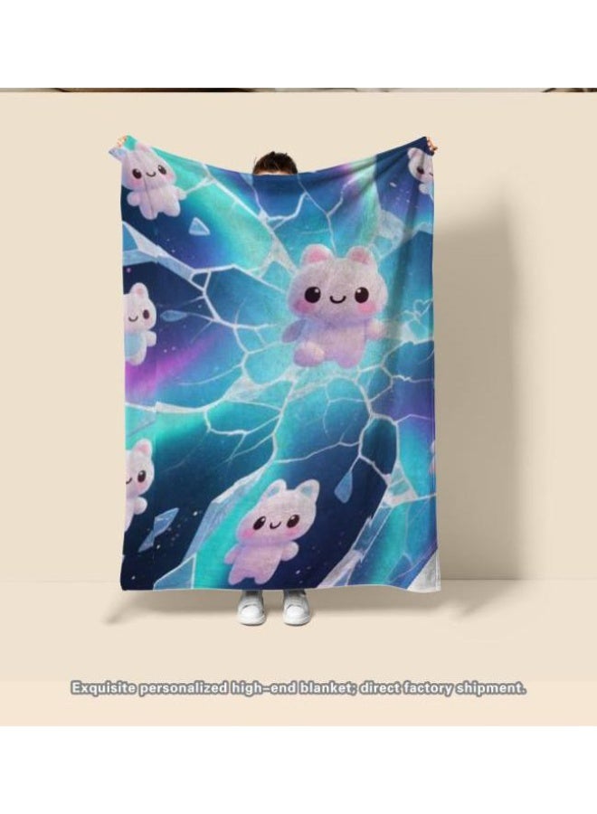 general Baby and children's cartoon flannel thin blanket (warm and comfortable, suitable for sleep, game use) 70cm*100cm - Image 3