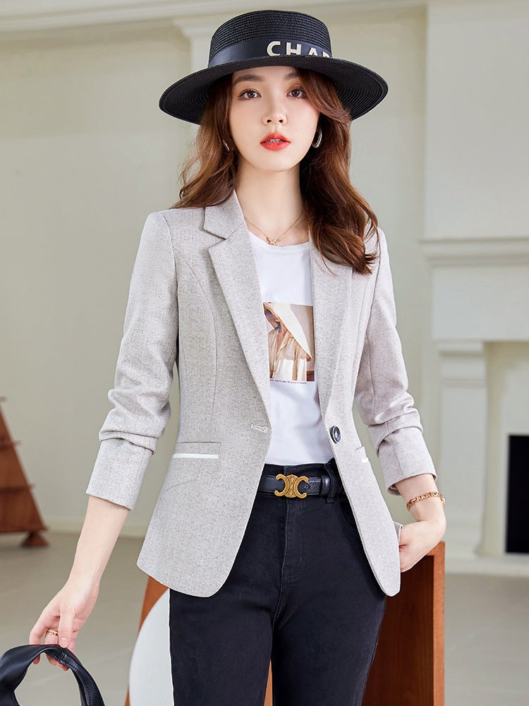 All-Match Black Small Suit Jacket Women'S 2023 New High-End Sense Casual Suit High-End Western-Style Slim-Fit Top - Image 4