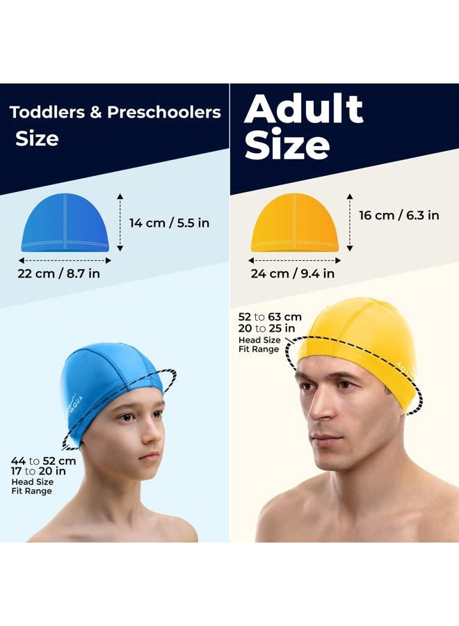 AqtivAqua Swimming Cap for Adults and Kids — Soft and Elastic Spandex with Protective Layer — Ideal for Use in Swimming Pools or Open Water - Image 4